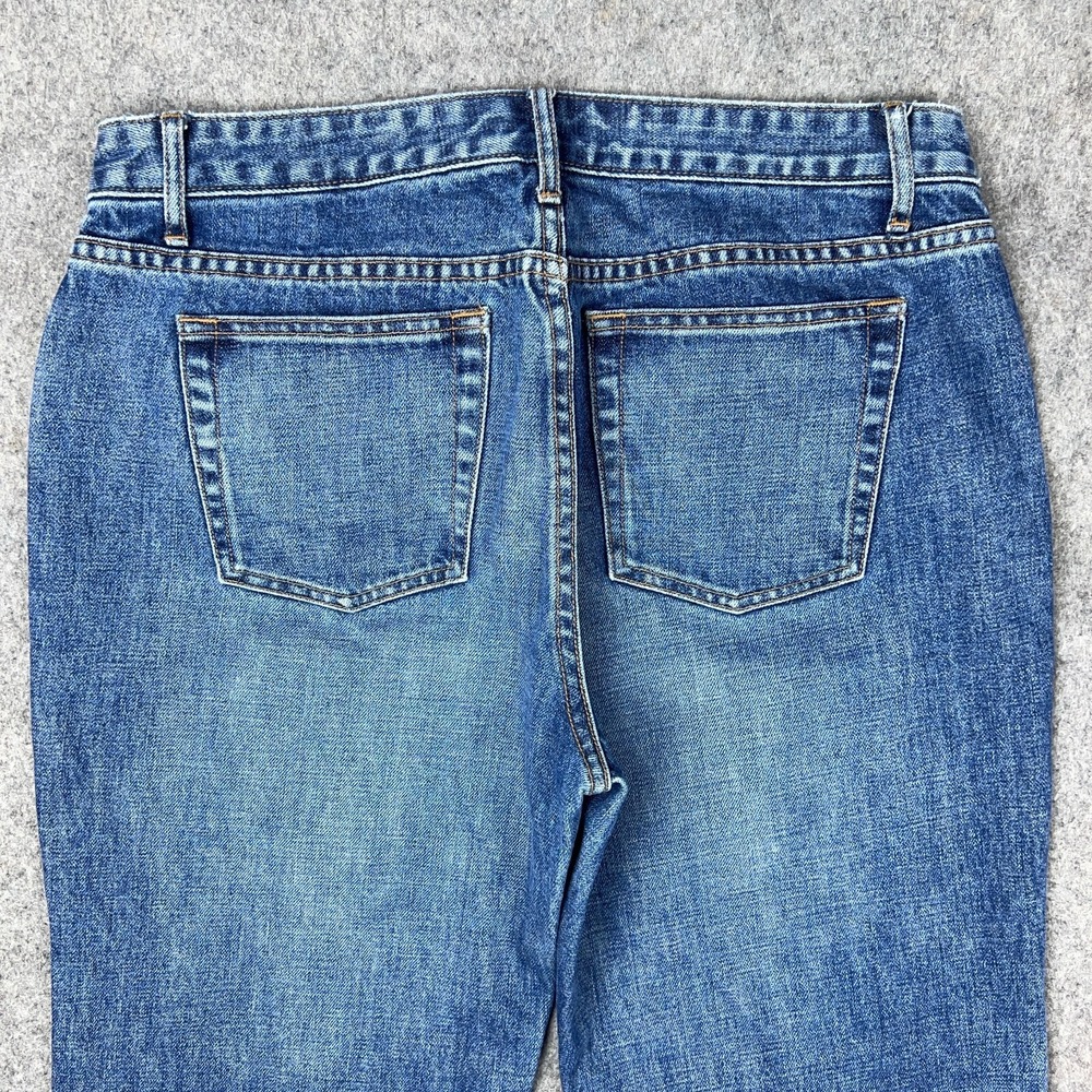 J Crew Jeans Womens 10 Blue Wide Leg Boot Cut Baggy Cotton Denim Pants Y2K VTG - Picture 7 of 12